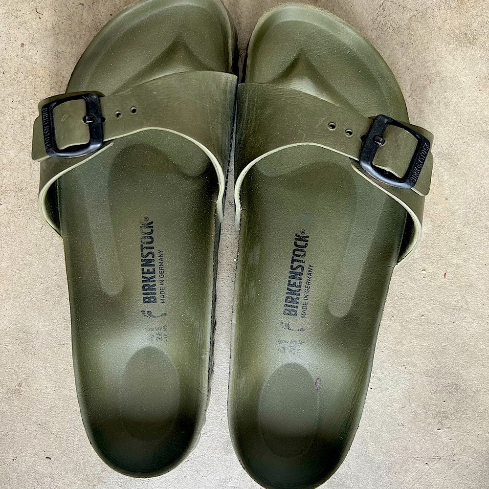 Birkenstock Olive Green Slides